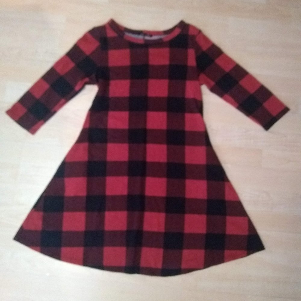Buffalo Plaid Dress - Sweet Claire - Small